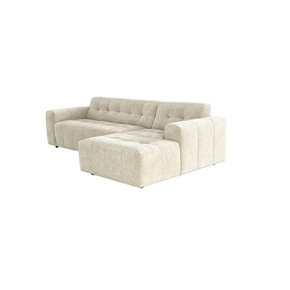 MySofa Ruby Hoekbank Beige  2,5 zits AL + Lounge R Starfurn