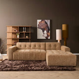 MySofa Ruby Hoekbank Camel 2,5 zits AL + Lounge R Starfurn