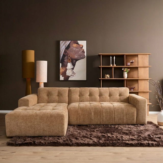 MySofa Ruby Hoekbank Camel Lounge L + 2,5 zits AR Starfurn