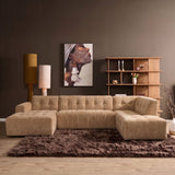 MySofa Ruby U-bank Beige Lounge L + 2,5 + Ottomane R Starfurn
