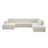 MySofa Ruby U-bank Beige Lounge L + 2,5 + Ottomane R Starfurn
