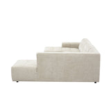 MySofa Ruby U-bank Beige Lounge L + 2,5 + Ottomane R Starfurn