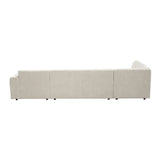 MySofa Ruby U-bank Beige Ottomane L + 2,5 + Lounge R Starfurn