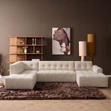 MySofa Ruby U-bank Beige Ottomane L + 2,5 + Lounge R Starfurn