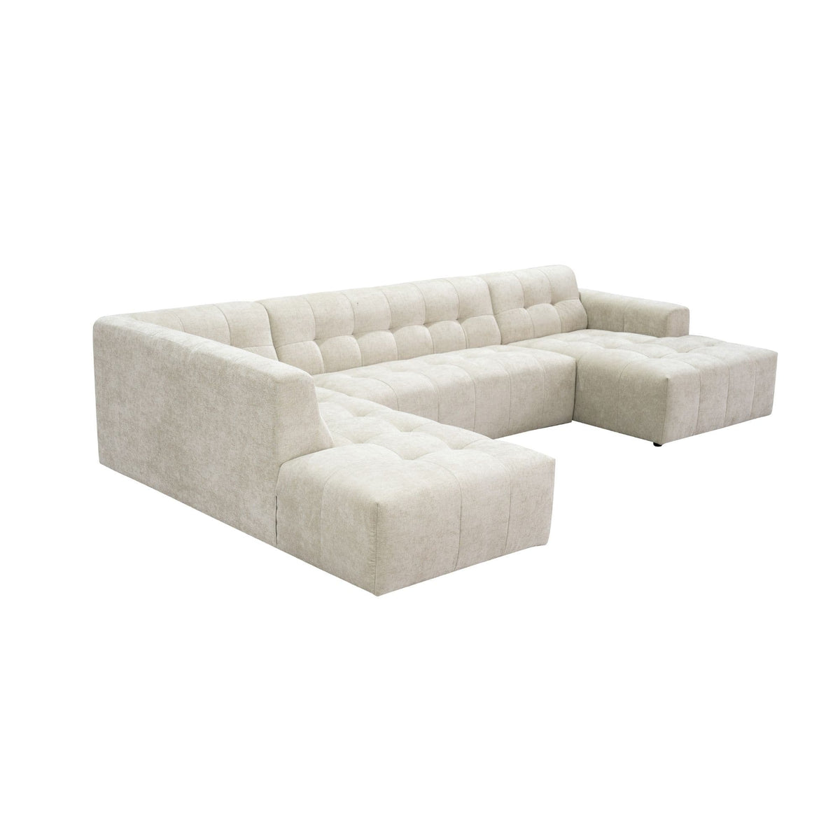 MySofa Ruby U-bank Beige Ottomane L + 2,5 + Lounge R Starfurn