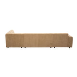 MySofa Ruby U-bank Camel Lounge L + 2,5 + Ottomane R Starfurn