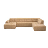 MySofa Ruby U-bank Camel Lounge L + 2,5 + Ottomane R Starfurn