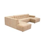MySofa Ruby U-bank Camel Ottomane L + 2,5 + Lounge R Starfurn