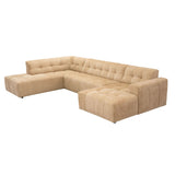 MySofa Ruby U-bank Camel Ottomane L + 2,5 + Lounge R Starfurn