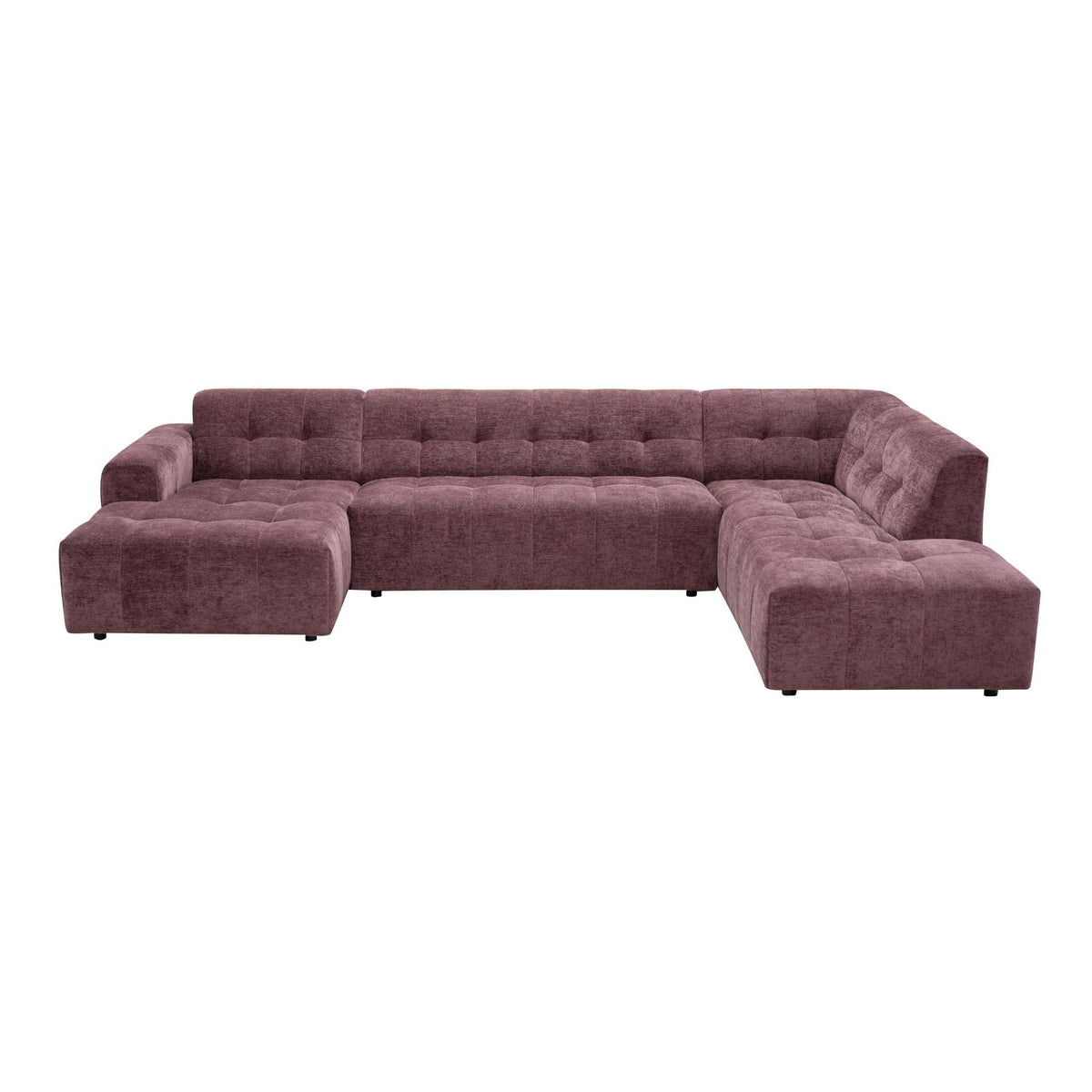 MySofa Ruby U-bank Paars Lounge L + 2,5 + Ottomane R Starfurn