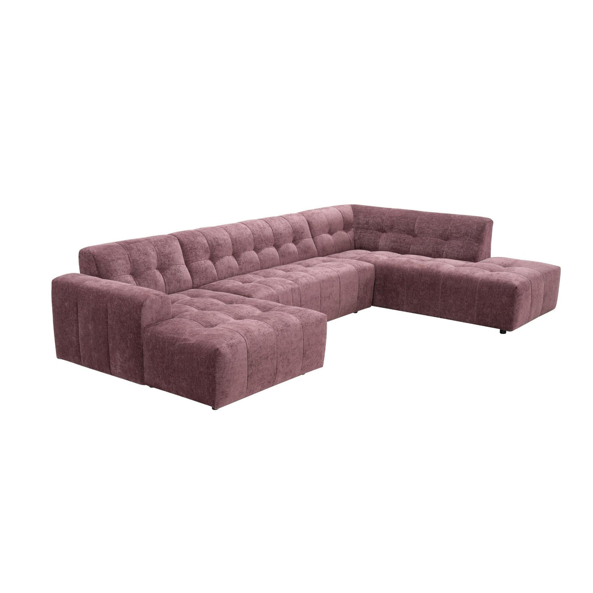 MySofa Ruby U-bank Paars Lounge L + 2,5 + Ottomane R Starfurn
