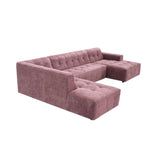 MySofa Ruby U-bank Paars Ottomane L + 2,5 + Lounge R Starfurn