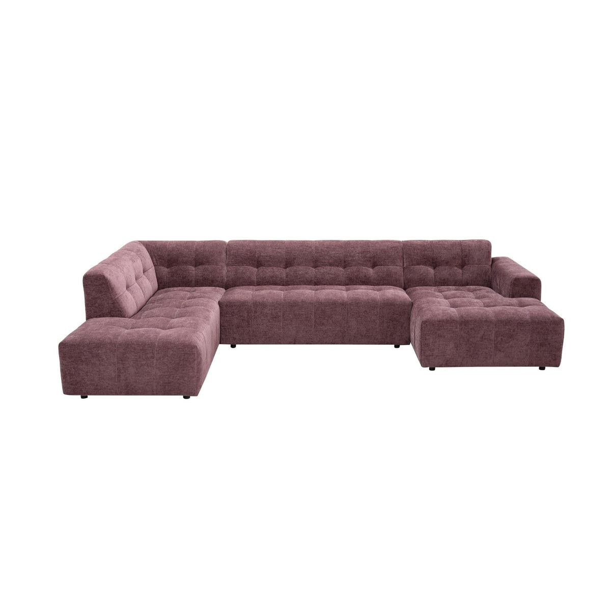 MySofa Ruby U-bank Paars Ottomane L + 2,5 + Lounge R Starfurn