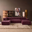 MySofa Ruby U-bank Paars Ottomane L + 2,5 + Lounge R Starfurn