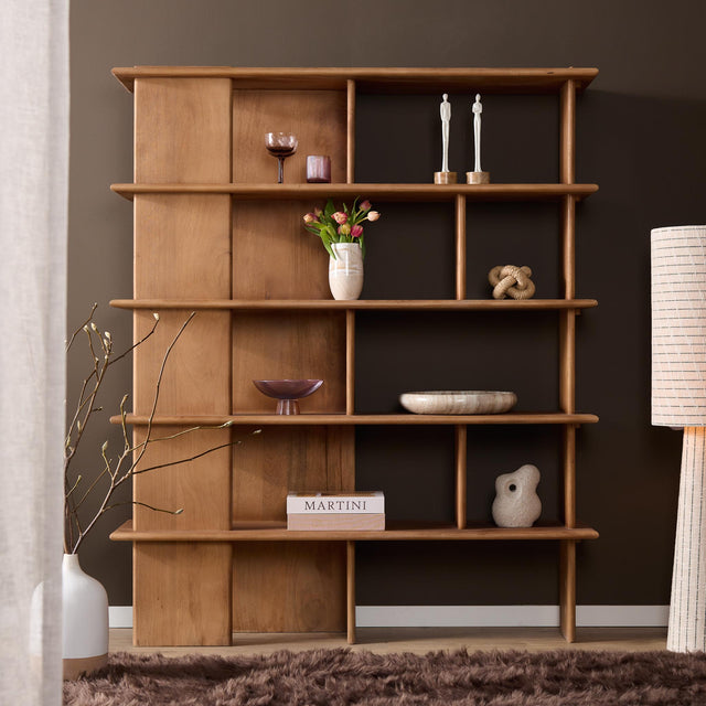 Open Wandkast - Naturel Mangohout - 150 cm - Speels Design Modular Wall Shelves & Ledges Starfurn