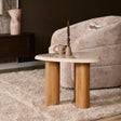 Organische Bijzettafel - Naturel Mangohout & Botticino Marmer - 60 cm End Tables Starfurn