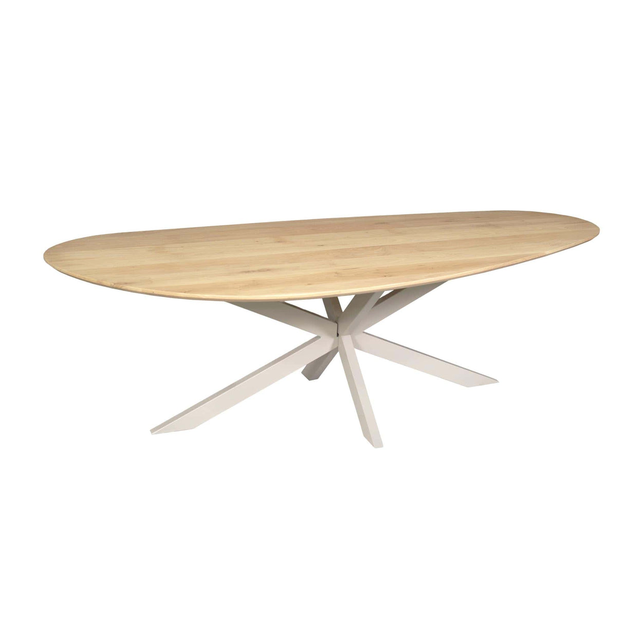 Organische Eettafel - Naturel Eikenhout - 210 cm - Zandkleurige Poot Kitchen & Dining Room Tables Starfurn