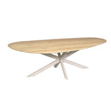 Organische Eettafel - Naturel Eikenhout - 210 cm - Zandkleurige Poot Kitchen & Dining Room Tables Starfurn