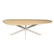 Organische Eettafel - Naturel Eikenhout - 210 cm - Zandkleurige Poot Kitchen & Dining Room Tables Starfurn