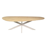Organische Eettafel - Naturel Eikenhout - 210 cm - Zandkleurige Poot Kitchen & Dining Room Tables Starfurn