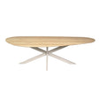 Organische Eettafel - Naturel Eikenhout - 240 cm - Zandkleurige Poot Kitchen & Dining Room Tables Starfurn
