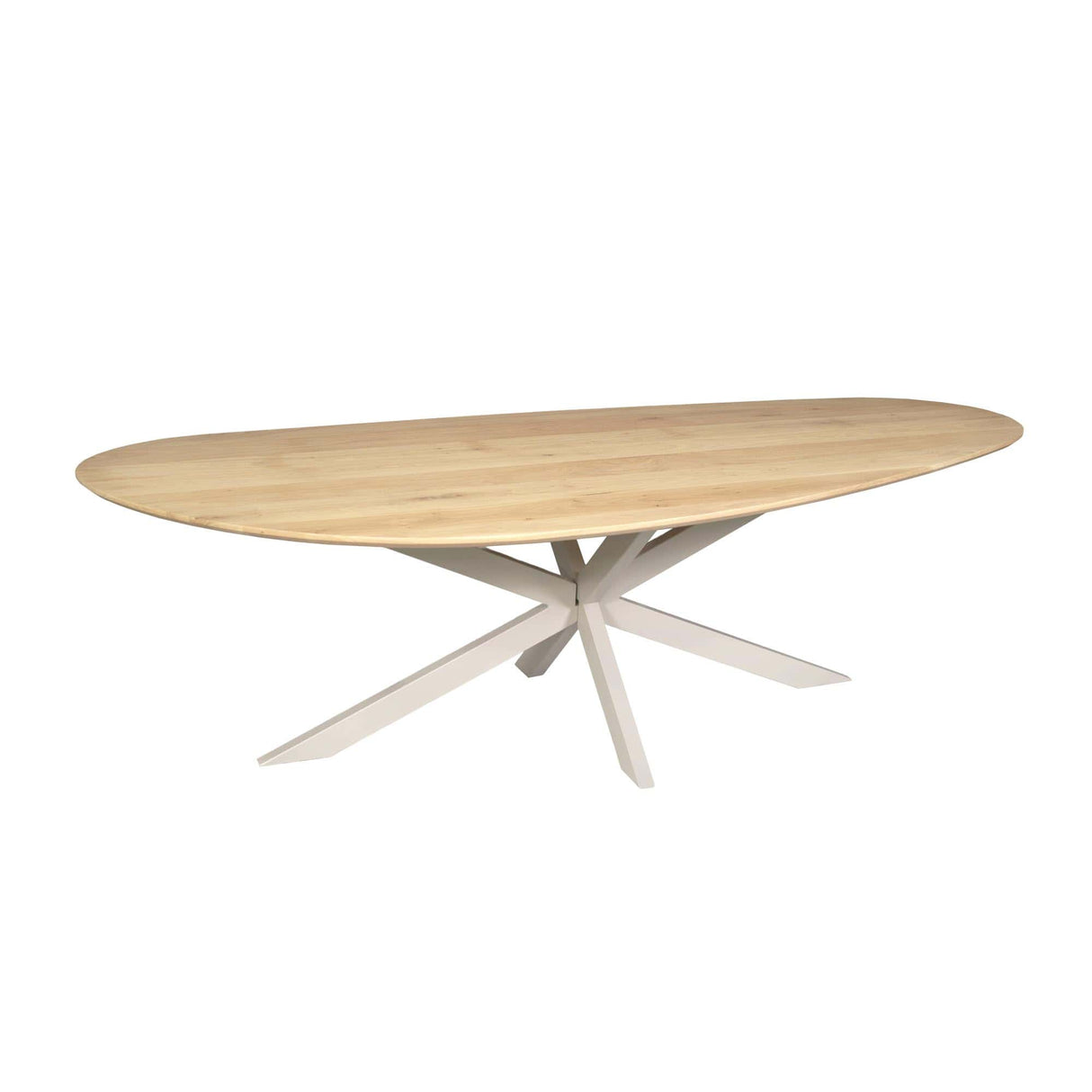 Organische Eettafel - Naturel Eikenhout - 240 cm - Zandkleurige Poot Kitchen & Dining Room Tables Starfurn