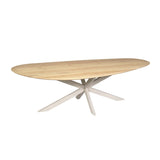 Organische Eettafel - Naturel Eikenhout - 240 cm - Zandkleurige Poot Kitchen & Dining Room Tables Starfurn