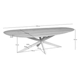 Organische Eettafel - Naturel Eikenhout - 280 cm - Zandkleurige Poot Kitchen & Dining Room Tables Starfurn