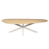 Organische Eettafel - Naturel Eikenhout - 280 cm - Zandkleurige Poot Kitchen & Dining Room Tables Starfurn