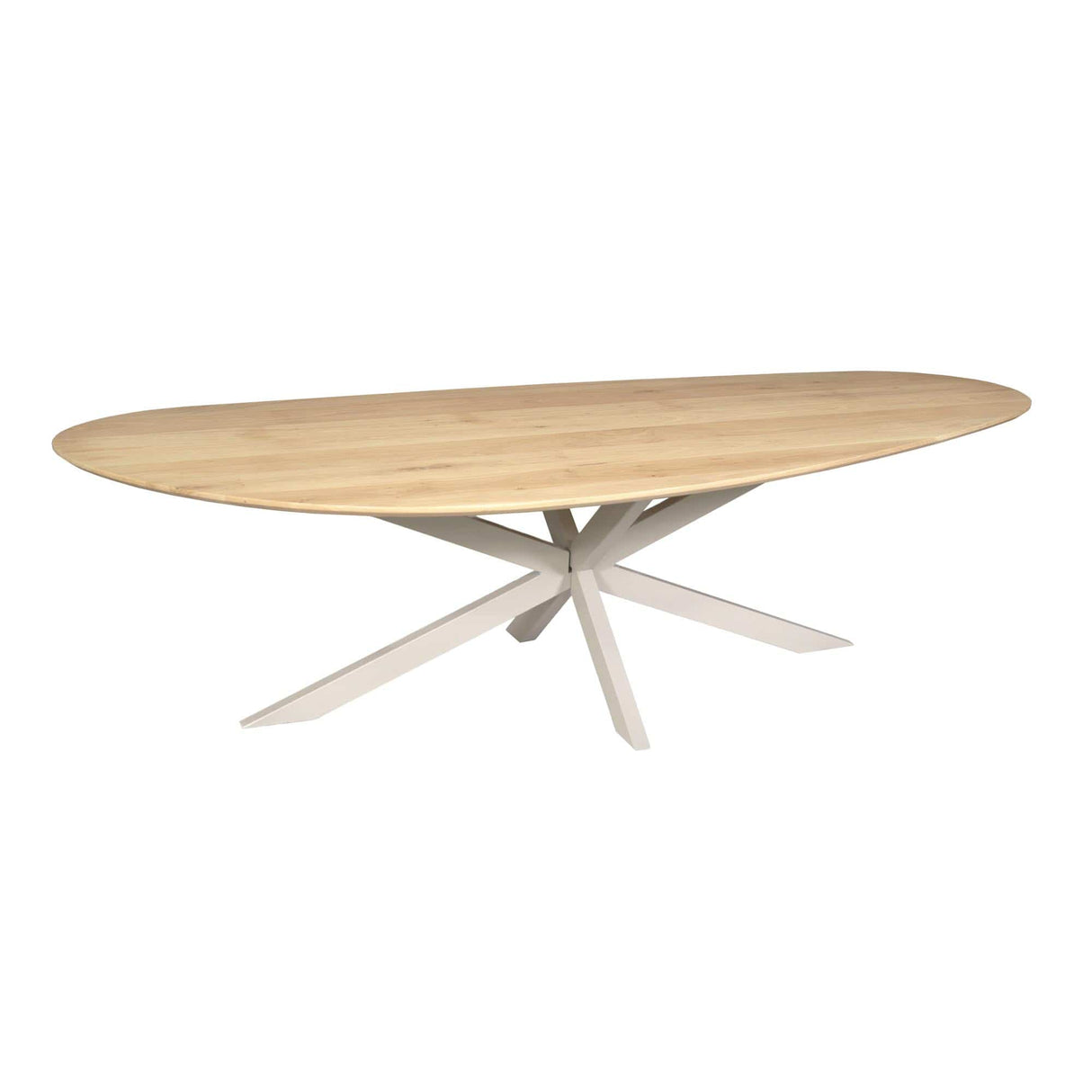 Organische Eettafel - Naturel Eikenhout - 280 cm - Zandkleurige Poot Kitchen & Dining Room Tables Starfurn