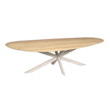 Organische Eettafel - Naturel Eikenhout - 280 cm - Zandkleurige Poot Kitchen & Dining Room Tables Starfurn