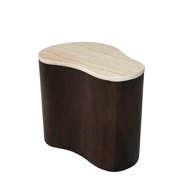 Organische Salontafel - Bruin Mangohout & Marmer - 50 cm Coffee Tables Starfurn