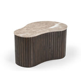 Organische Salontafel - Bruin Mangohout & Marmer - 70 cm Coffee Tables Starfurn