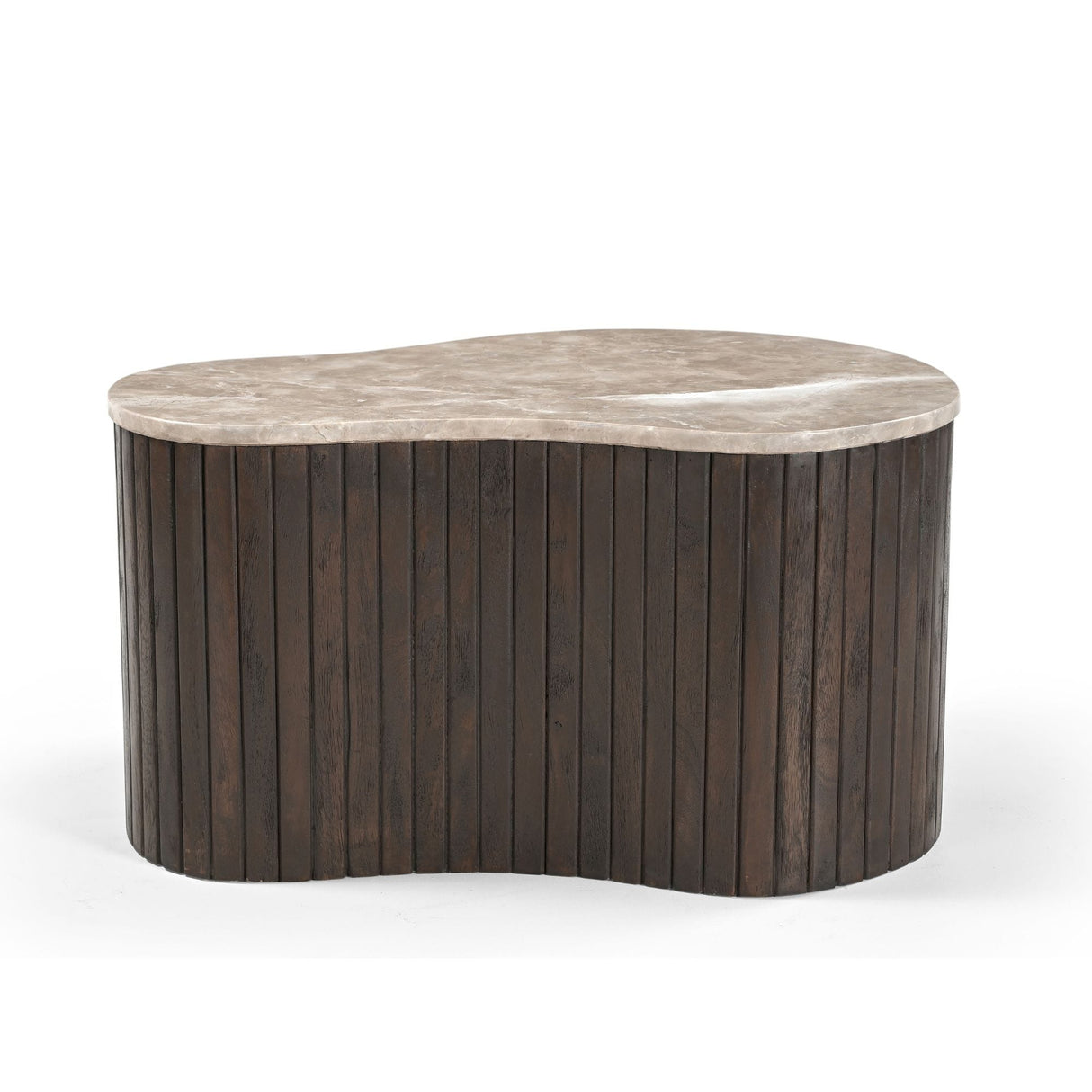 Organische Salontafel - Bruin Mangohout & Marmer - 70 cm Coffee Tables Starfurn