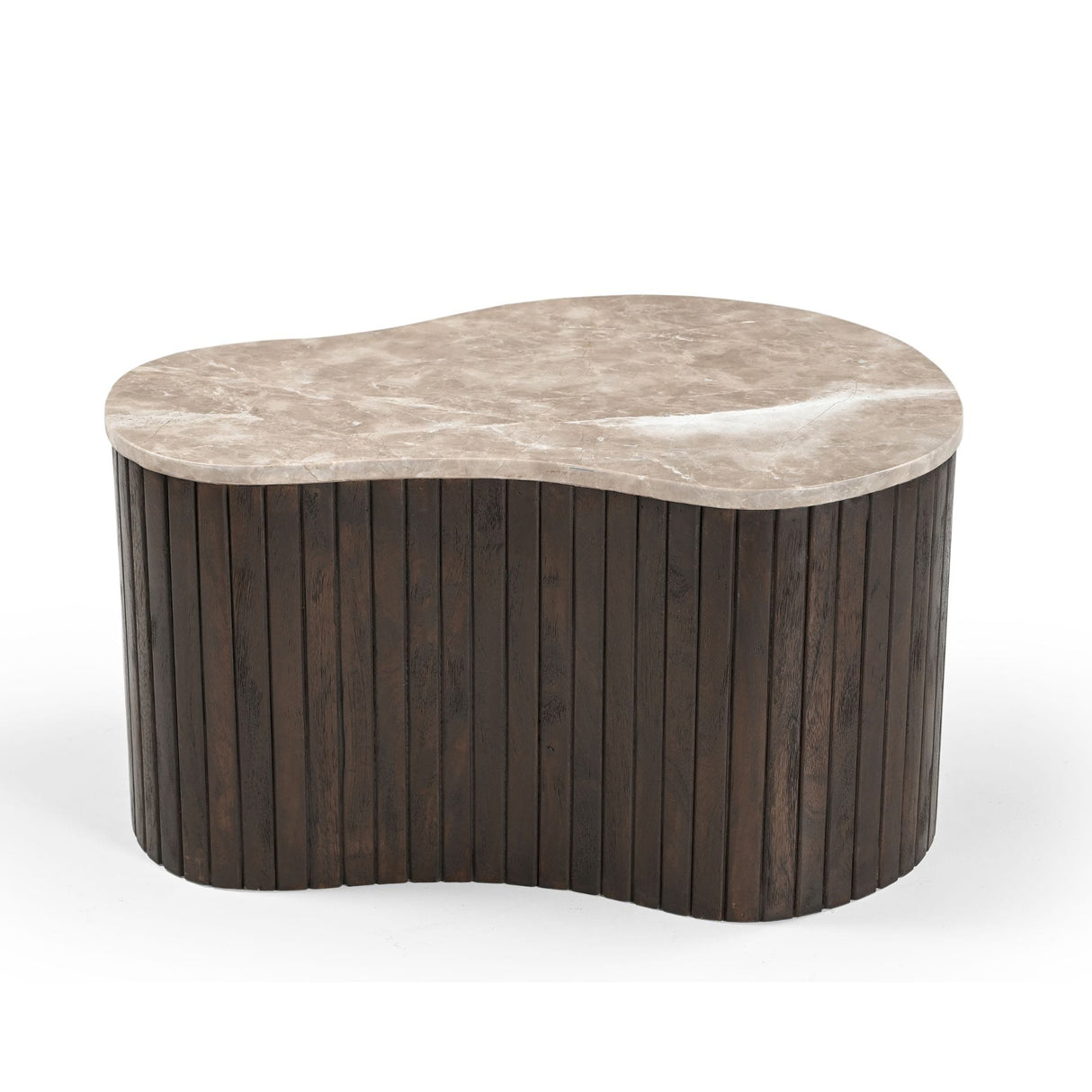 Organische Salontafel - Bruin Mangohout & Marmer - 70 cm Coffee Tables Starfurn