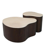 Organische Salontafel - Bruin Mangohout & Marmer - 77 cm Coffee Tables Starfurn