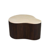Organische Salontafel - Bruin Mangohout & Marmer - 77 cm Coffee Tables Starfurn
