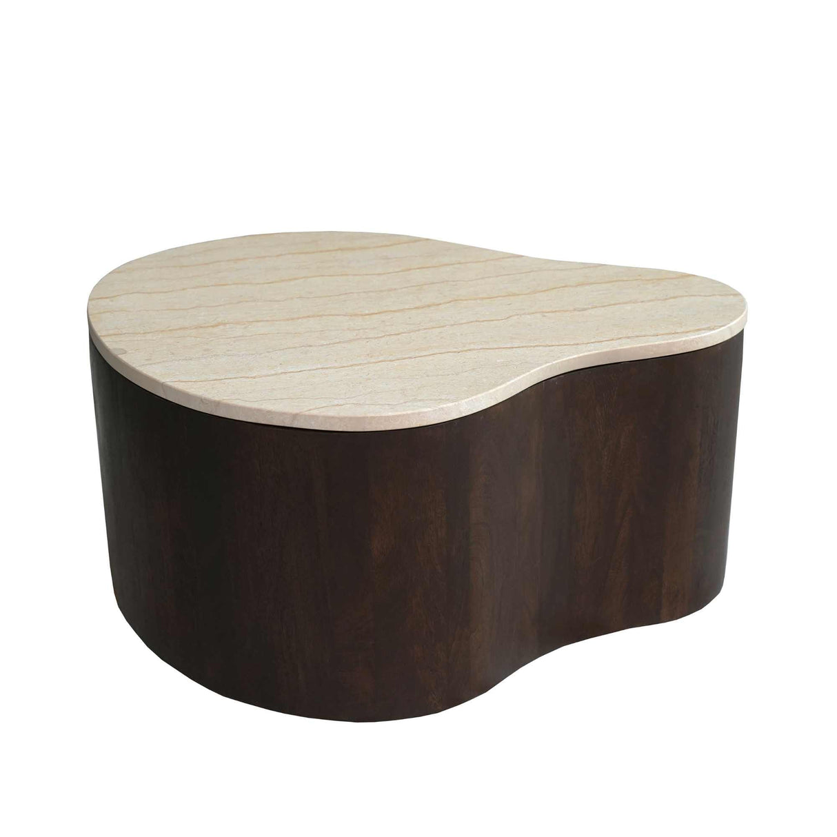 Organische Salontafel - Bruin Mangohout & Marmer - 77 cm Coffee Tables Starfurn