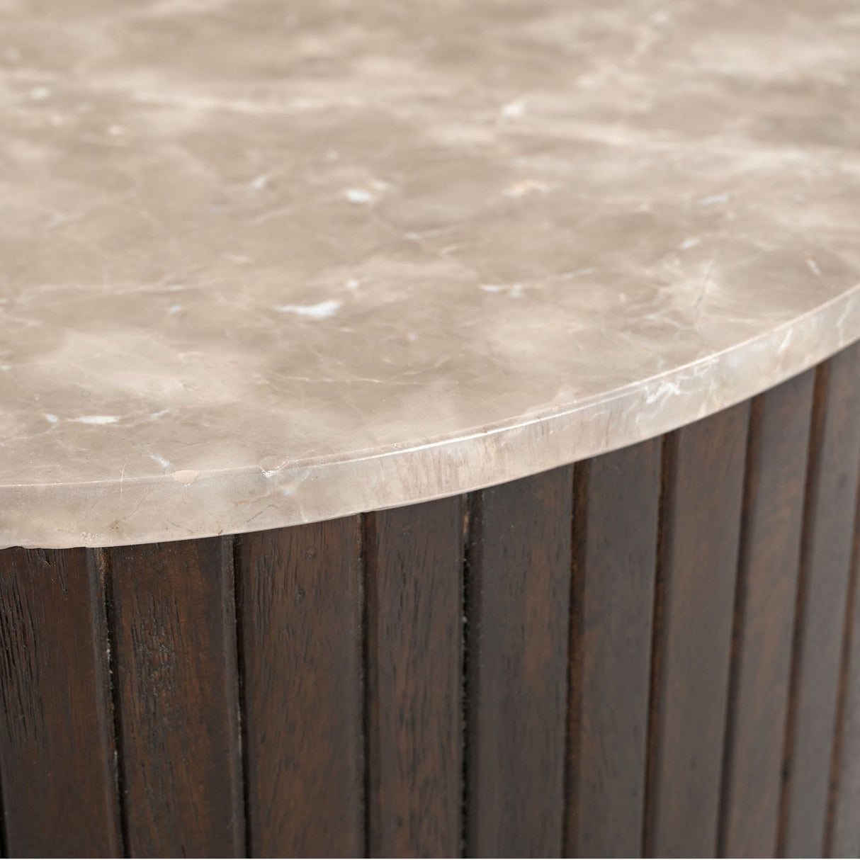 Organische Salontafel - Bruin Mangohout & Marmer - 84 cm Coffee Tables Starfurn