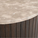 Organische Salontafel - Bruin Mangohout & Marmer - 84 cm Coffee Tables Starfurn