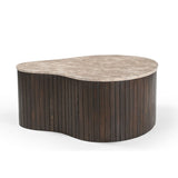 Organische Salontafel - Bruin Mangohout & Marmer - 84 cm Coffee Tables Starfurn