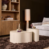 Organische Salontafel - Mangohout Zand & Marmer - 50 cm End Tables Starfurn