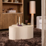Organische Salontafel - Mangohout Zand & Marmer - 77 cm Coffee Tables Starfurn