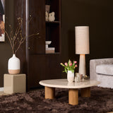 Organische Salontafel - Naturel Mangohout & Botticino Marmer - 100 cm Coffee Tables Starfurn