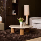 Organische Salontafel - Naturel Mangohout & Botticino Marmer - 100 cm Coffee Tables Starfurn