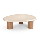 Organische Salontafel - Naturel Mangohout & Botticino Marmer - 100 cm Coffee Tables Starfurn