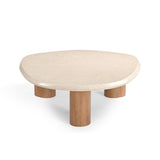 Organische Salontafel - Naturel Mangohout & Botticino Marmer - 100 cm Coffee Tables Starfurn
