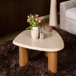 Organische Salontafel - Naturel Mangohout & Botticino Marmer - 84 cm Coffee Tables Starfurn