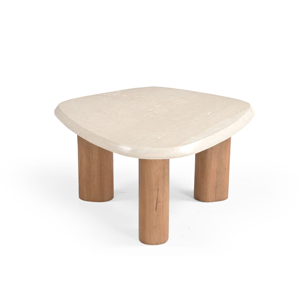 Organische Salontafel - Naturel Mangohout & Botticino Marmer - 84 cm Coffee Tables Starfurn