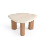 Organische Salontafel - Naturel Mangohout & Botticino Marmer - 84 cm Coffee Tables Starfurn